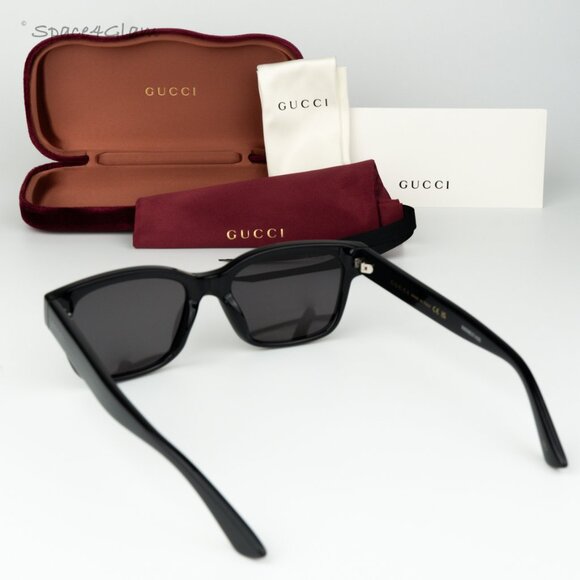 BRAND NEW Gucci GG1716S 001 Black Grey Square Unisex Sunglasses - Picture 8 of 10